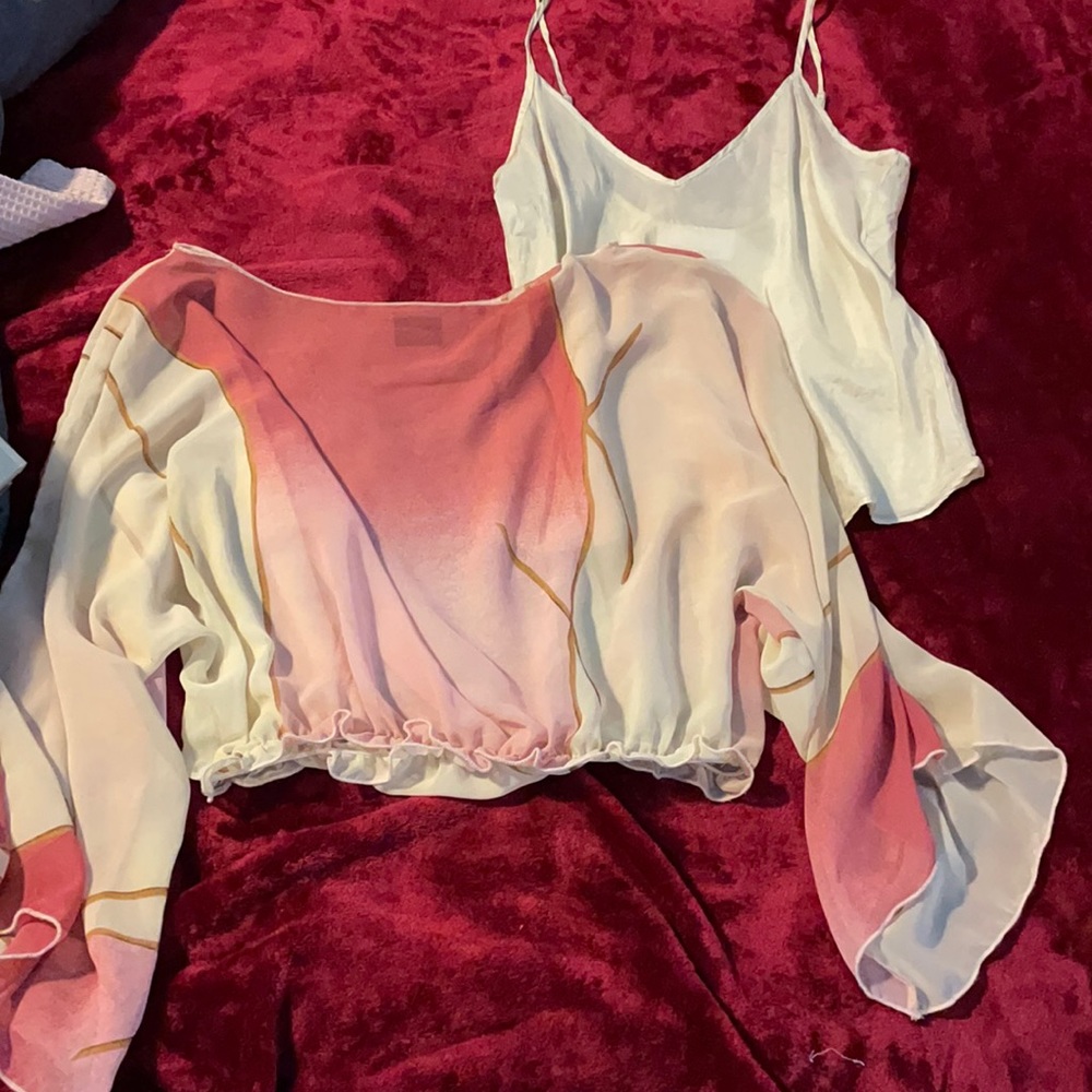 Stunning shirt with cami, small